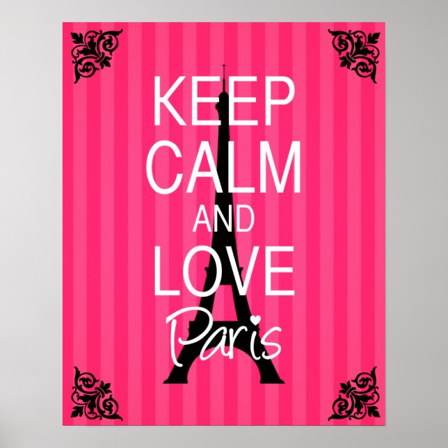 Keep Calm and Love Paris Poster (Front)