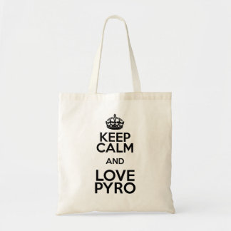 KEEP CALM AND LOVE PYRO TOTE BAG