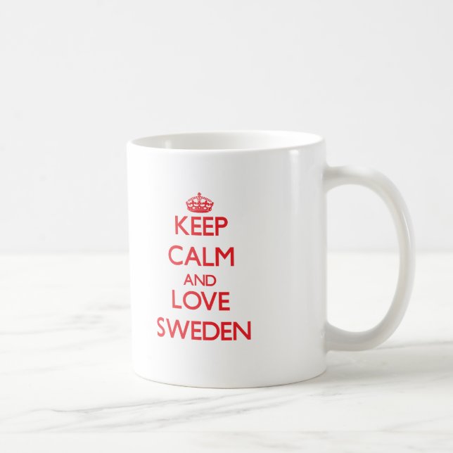 Keep Calm and Love Sweden Coffee Mug (Right)