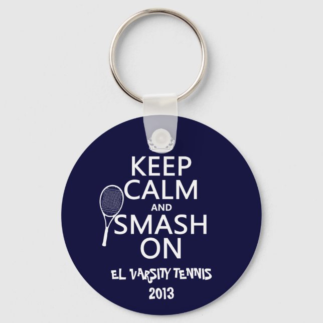 Keep Calm and Love Tennis Keychain (Front)