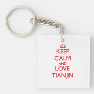 Keep Calm and Love Tianjin Keychain