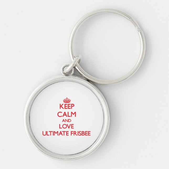 Keep calm and love Ultimate Frisbee Keychain (Front)