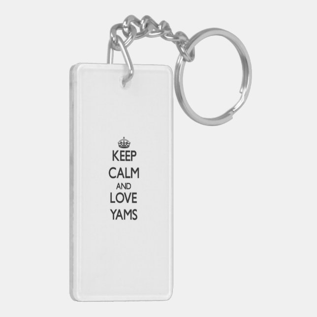 Keep calm and love Yams Keychain (Back Left)