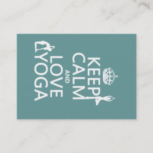 Keep Calm and Love Yoga (customizable colours) Business Card