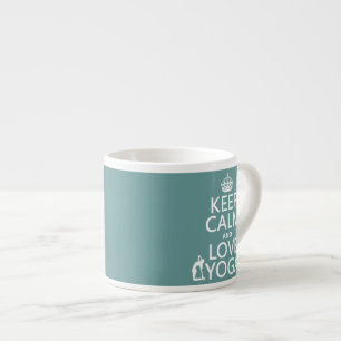 Keep Calm and Love Yoga (customizable colours) Espresso Cup