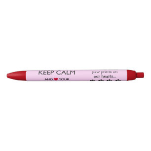 "KEEP CALM AND LOVE YOUR ANIMALS" BLACK INK PEN