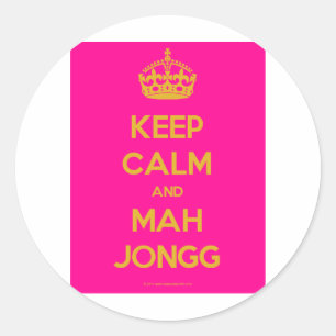 Keep-Calm-And-Mah-Jongg.pdf Classic Round Sticker