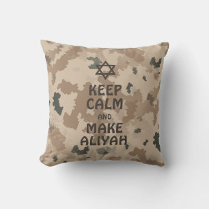 Keep Calm And Make Aliyah - Desert Throw Pillow