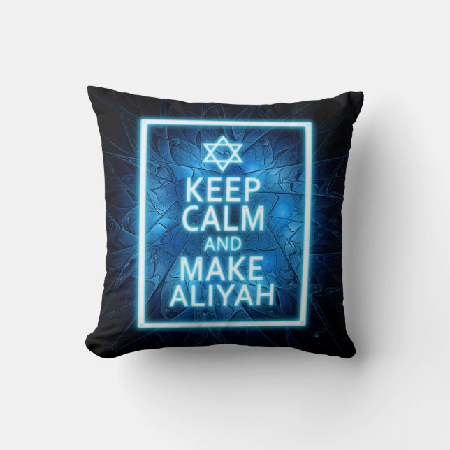 Keep Calm And Make Aliyah - Desert Throw Pillow (Front)