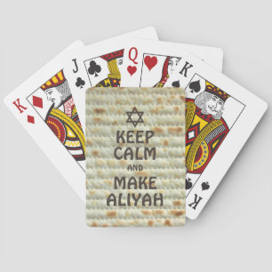 Keep Calm And Make Aliyah - Matzah Playing Cards