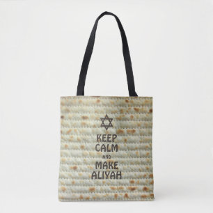 Keep Calm And Make Aliyah - Matzah Tote Bag