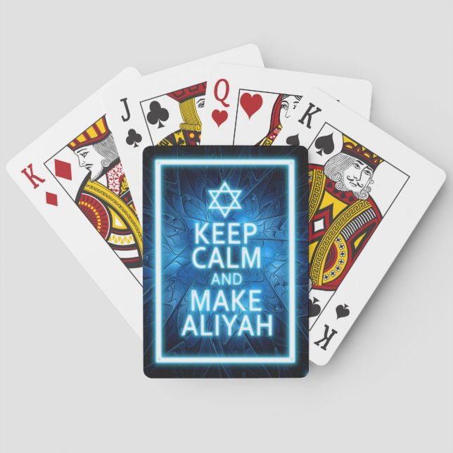 Keep Calm And Make Aliyah Playing Cards (Back)
