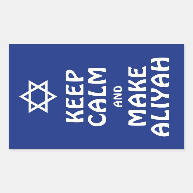 Keep Calm And Make Aliyah Sticker (Front)