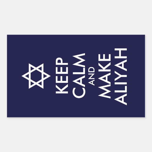 Keep Calm And Make Aliyah Sticker (Front)