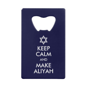 Keep Calm And Make Aliyah Wallet Bottle Opener