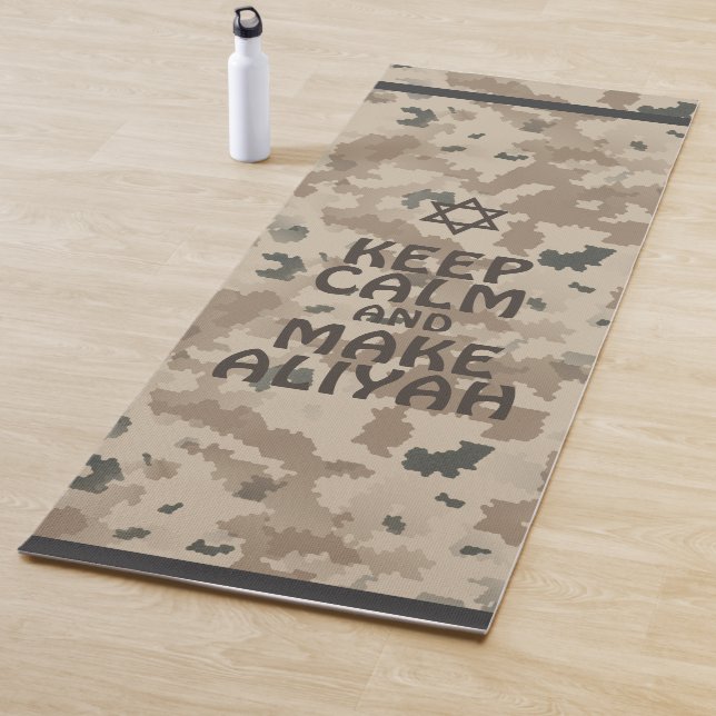 Keep Calm And Make Aliyah Yoga Mat (In Situ)