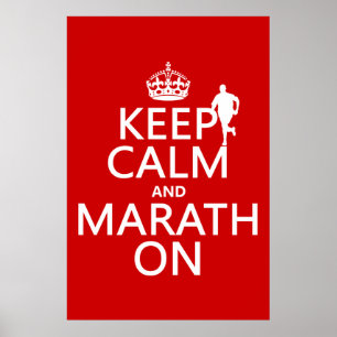 Keep Calm and Marath On Poster