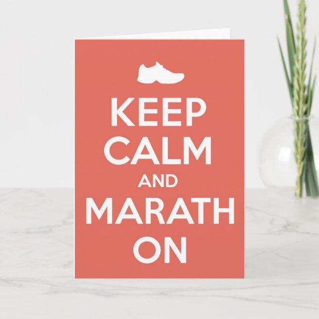 Keep Calm and Marathon Card (Front)