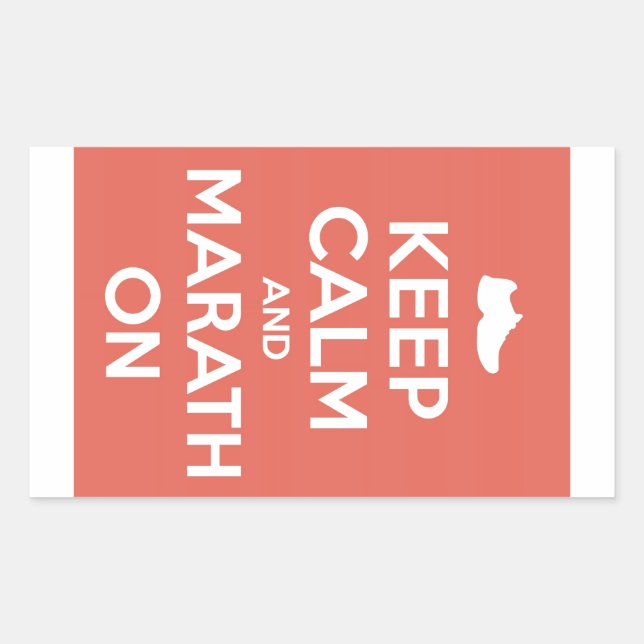 Keep Calm and Marathon Sticker (Front)