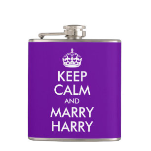 Keep Calm and Marry Harry Hip Flask