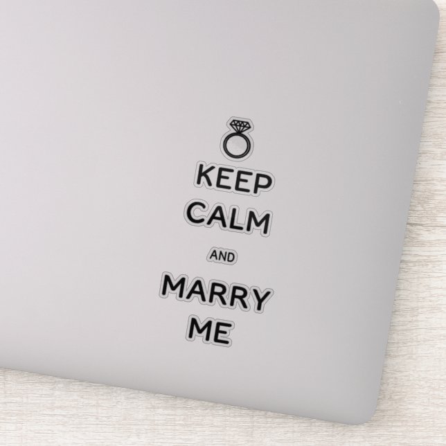 Keep Calm and Marry Me With Diamond Ring (Detail)