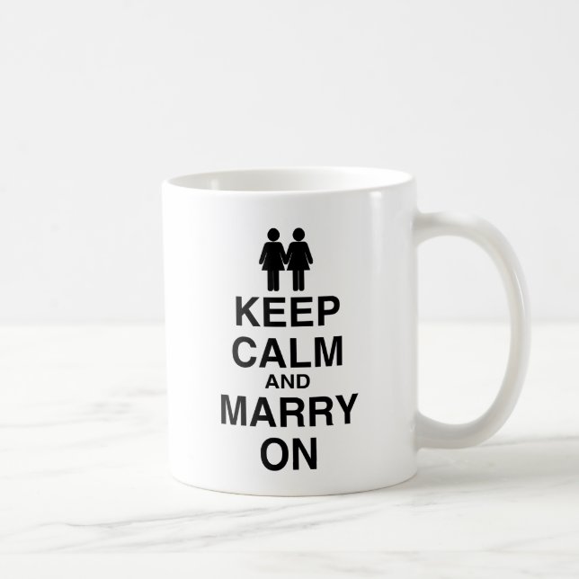 KEEP CALM AND MARRY ON (LES COFFEE MUG (Right)