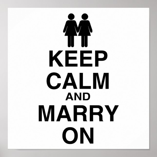Keep Calm and Marry On Poster (Front)