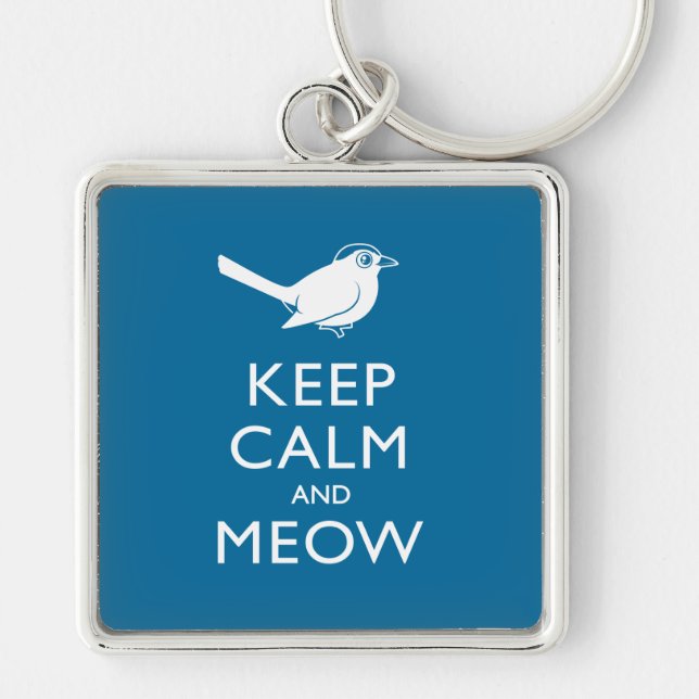 Keep Calm and Meow Keychain (Front)