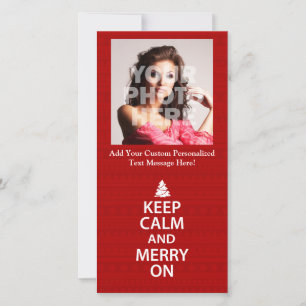Keep Calm and Merry On Holiday Card