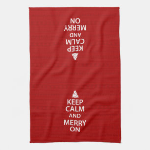 Keep Calm and Merry On Kitchen Towel