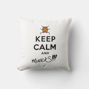 Keep Calm and muackS!!! Throw Pillow