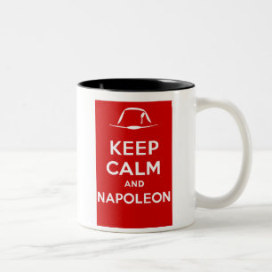 Keep calm and Napoleon Two-Tone Coffee Mug