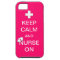 Keep Calm and Nurse On /White Cross and Nurse Cap