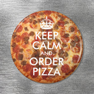 Keep Calm and Order Pizza Photo Magnet