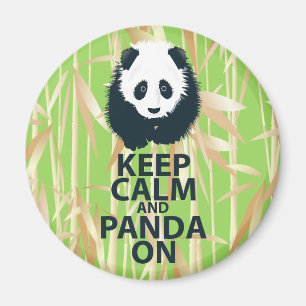 Keep Calm and Panda On Original Design Print Gift Magnet
