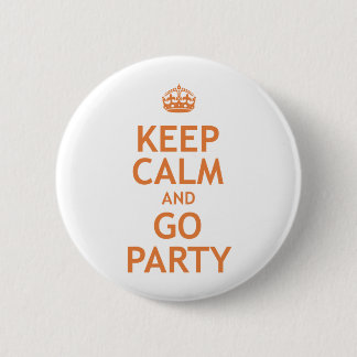 keep calm and party on 2 inch round button