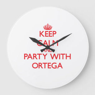 Keep calm and Party with Ortega Large Clock