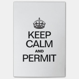 KEEP CALM AND PERMIT POST-IT NOTES