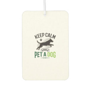 Keep Calm and Pet a Dog Vintage Engraving Design_1 Air Freshener