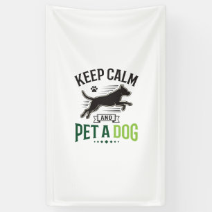Keep Calm and Pet a Dog Vintage Engraving Design_1 Banner