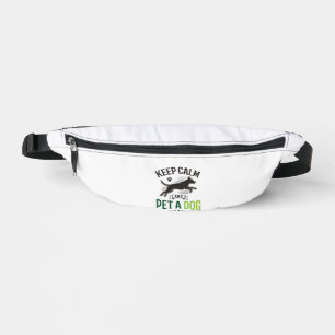 Keep Calm and Pet a Dog Vintage Engraving Design_1 Fanny Pack