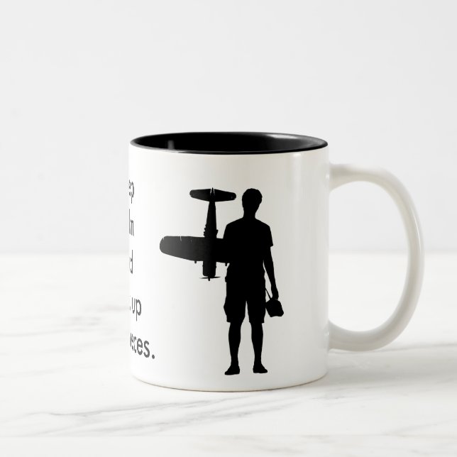 Keep calm and pick up the pieces Two-Tone coffee mug (Right)