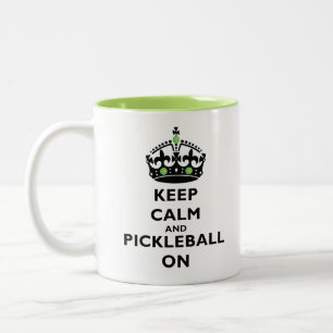 Keep Calm and Pickleball On Two-Tone Coffee Mug