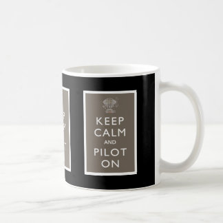 Keep Calm and Pilot On Steampunk Dirigible - Slate Coffee Mug