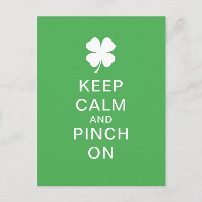 Keep Calm and Pinch On Personalized Postcard (Front)