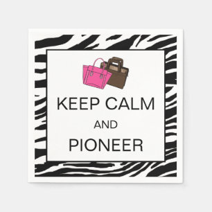 "KEEP CALM AND PIONEER" PAPER NAPKINS