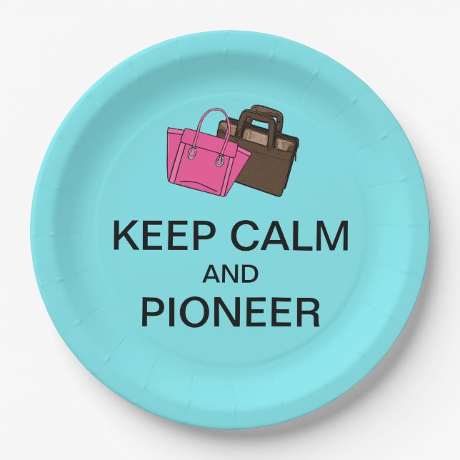 KEEP CALM AND PIONEER PAPER PLATES (Front)