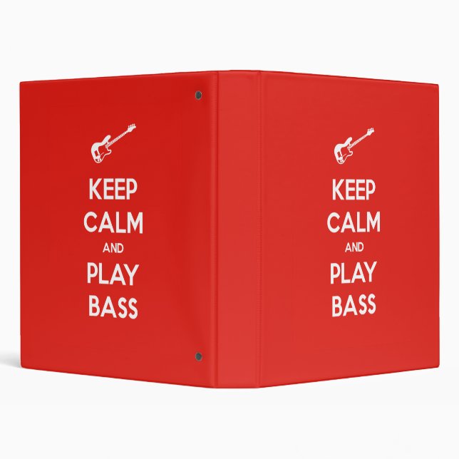 Keep Calm and Play Bass Binder (Background)