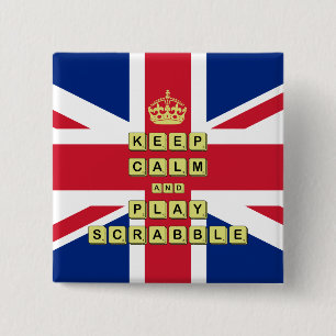 Keep Calm And Play Board Games 2 Inch Square Button