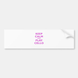 Keep Calm and Play Cello Bumper Sticker